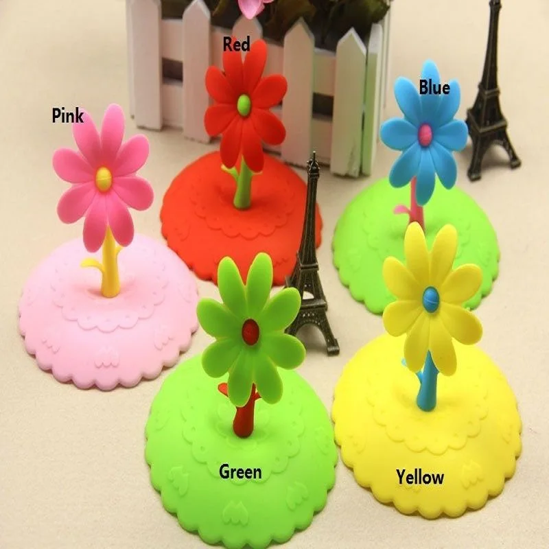 

Stylish Silicone Leakproof Coffee Mug Suction Lid Cap Airtight Sealed Cup Cover