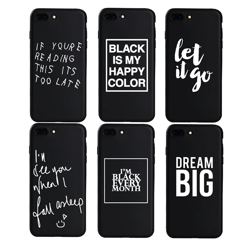 

Black is My Happy Color TV Series Skam Soft Frosted Case For iphone 6 6s Plus 5s SE Cover For iphone X XS Max XR 7 8 Plus Case