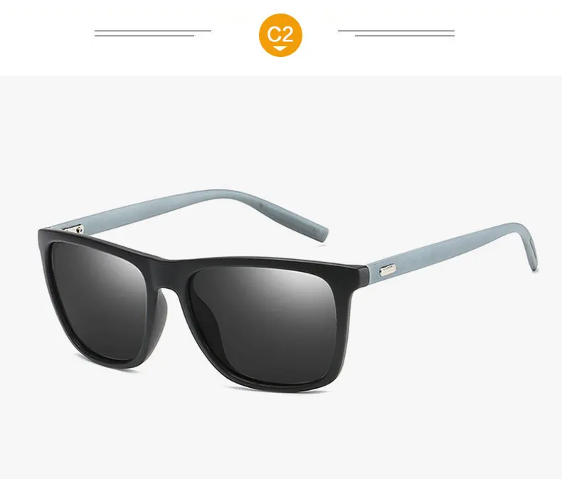Мужские поляризованные солнцезащитные очки, модные дизайнерские Квадратные Солнцезащитные очки для вождения, зеркальные очки, солнцезащитные очки Oculos de sol UV400 Gafas