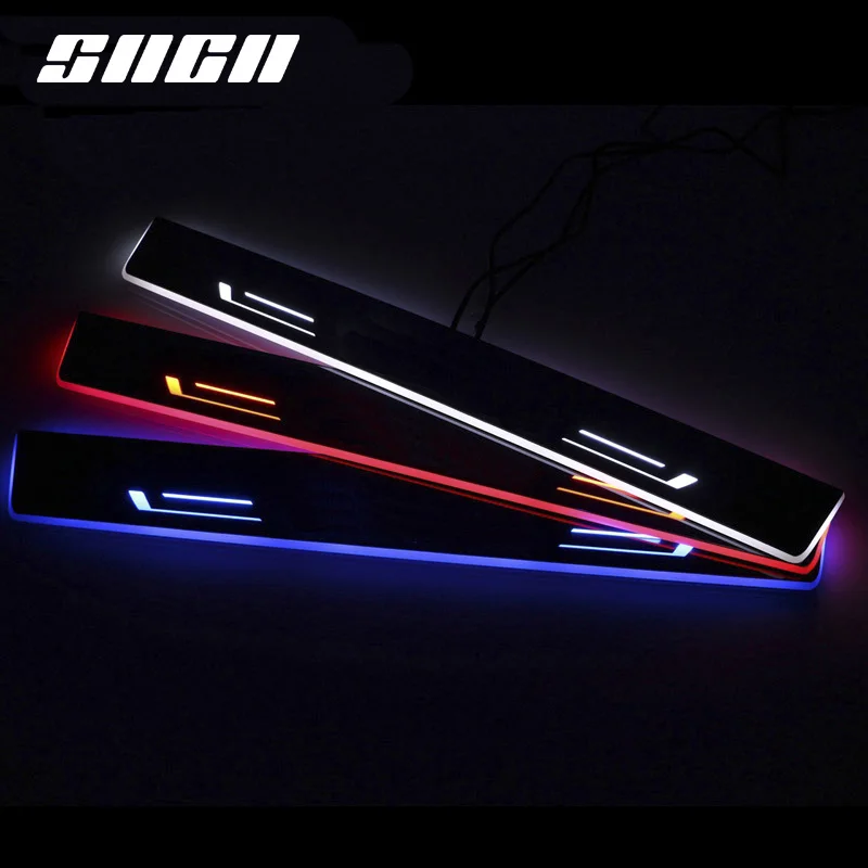 

SNCN Trim Pedal LED Car Light Door Sill Scuff Plate Pathway Dynamic Streamer Welcome Lamp For Hyundai Tucson 2015 2016