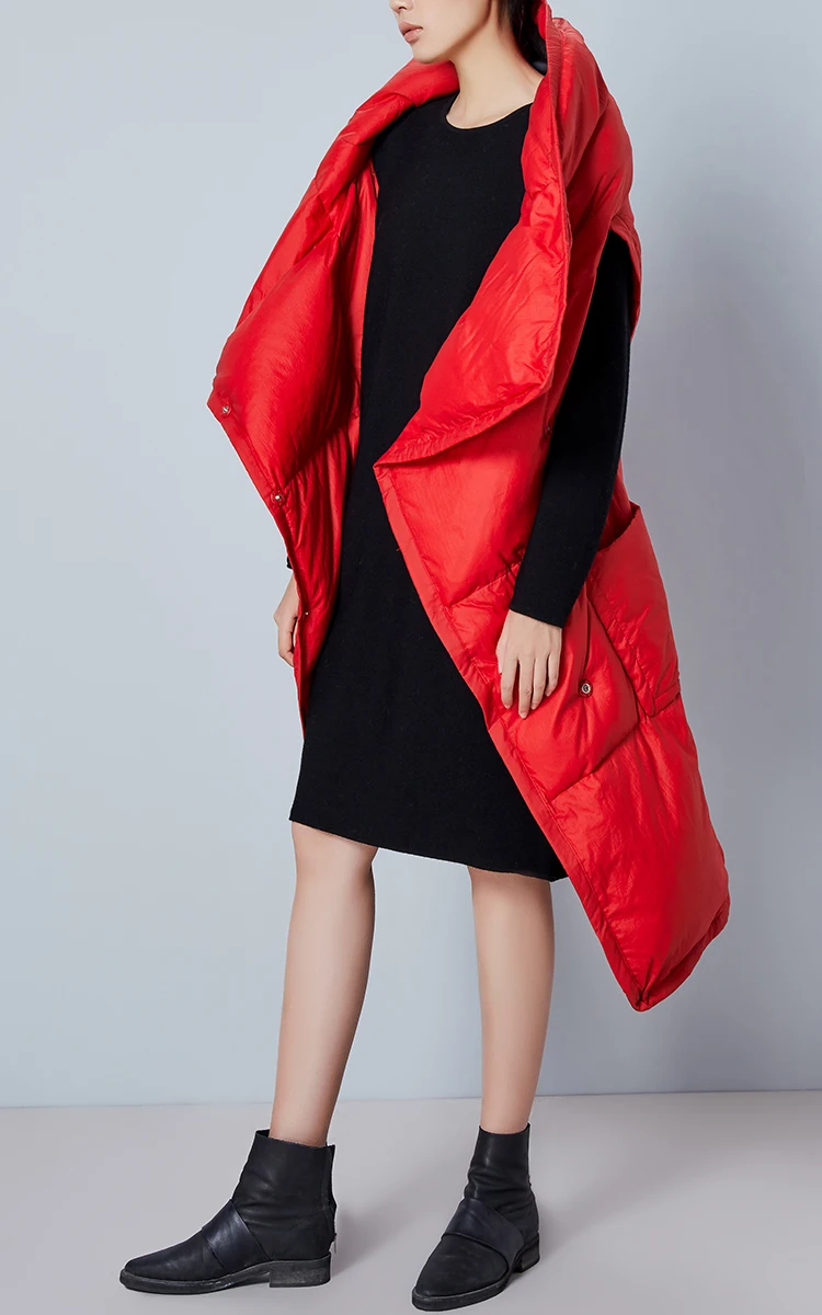 S-7XL размера плюс, зимний жилет из 90% утиного пуха, модное Брендовое пальто с высоким воротником и большими карманами, теплое пуховое пальто wj1501