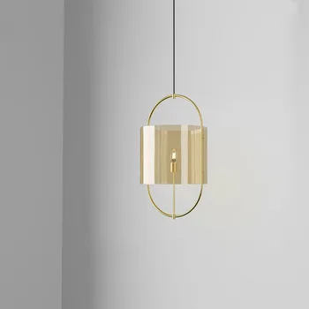 

Foreign designers new bed single head droplight restaurant glass chandelier character art style droplight