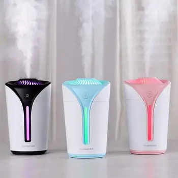 

Creative Essential Oil Diffuser Mini Flame Cup Ultrasonic Humidifiers with LED Light USB Aromatherapy Fogger for Home Office.