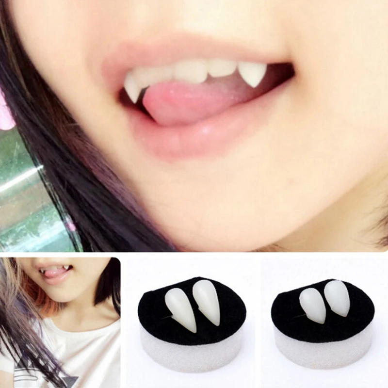 

New Halloween Cosplay Dentures Vampire Teeth Ghost Devil Fangs Props Costume Party Decoartion #250807