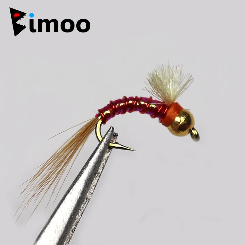Buy Bimoo 10PCS 12 Brass Bead Head Midge Fly Trout