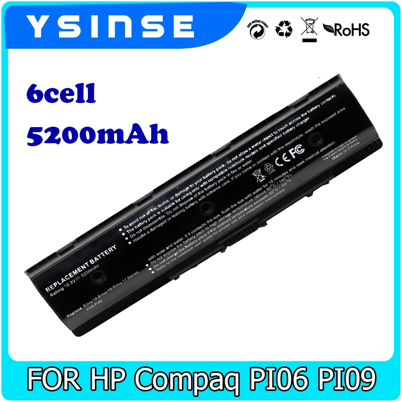

Replacement Laptop Battery For HP PI06 PI09 PI06XL HSTNN-LB4N HSTNN-LB4O HSTNN-YB4N Pavilion ENVY 14 15 17 TouchSmart 17z M7