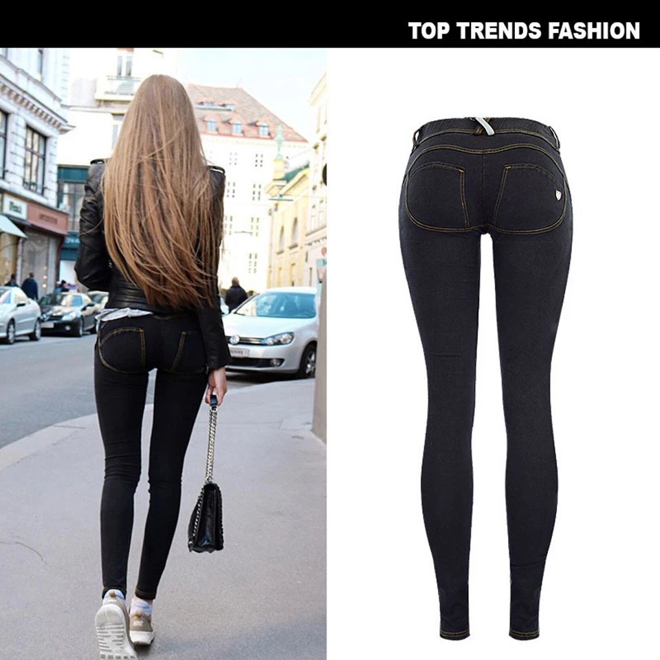 ZYFPGS Весна 2019 Эластичность для женщин джинсы для черный ретро повседневное Slim fit Модные однотонные пикантные Лидер продаж 2xl Z1218