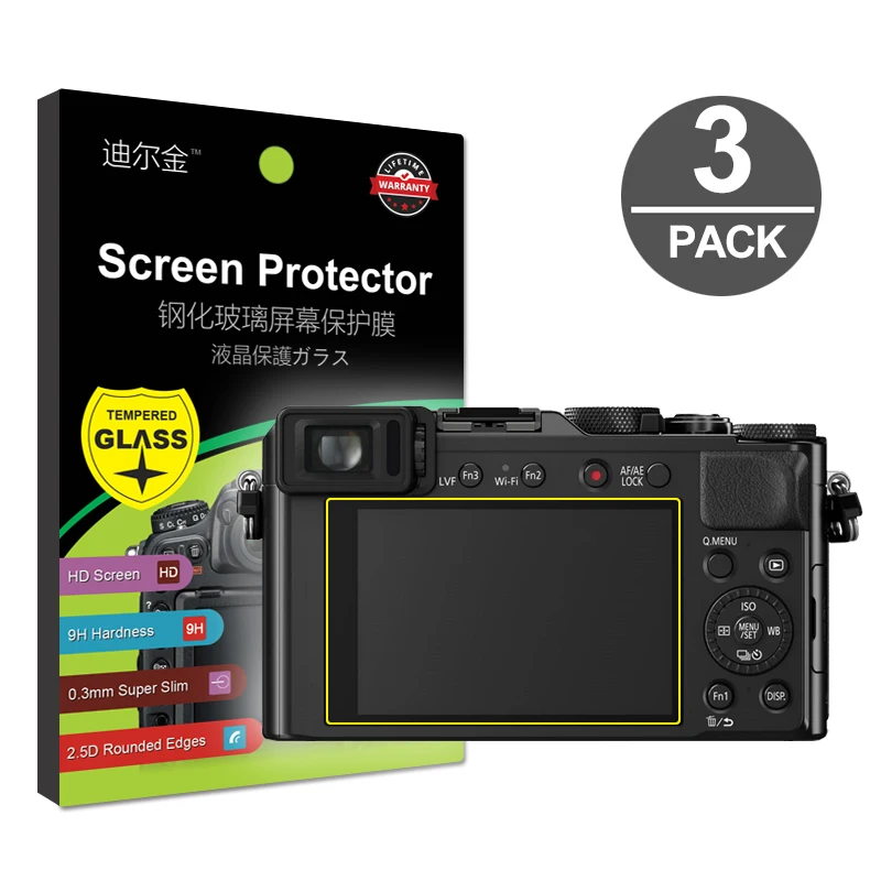 Закаленное защитное стекло 3x для экрана Panasonic Lumix LX100 II ZS70 TZ90 ZS200 ZS220 TZ200 TZ220 G7 FZ300 FZ82