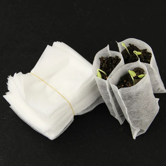 

100pcs/Pack Garden Supplies Environmental Protection Nursery Pots Seedling Raising Storage Bags Fabrics Hot Sale In Russia