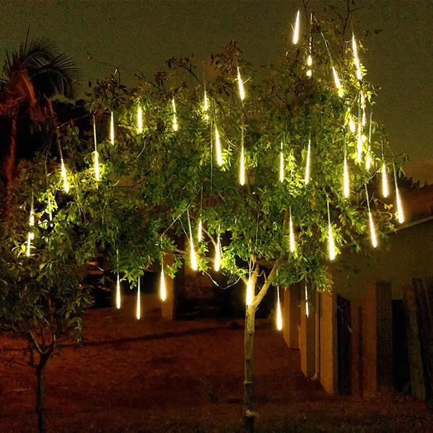LED String Light Meteor Shower Waterproof Outdoor Light Tree House