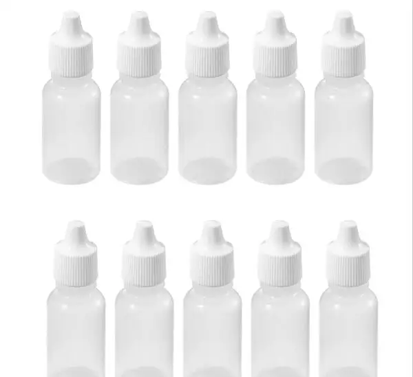 

100PCS 5ML/10ML/15ML/20ml/30ml/50m Empty Plastic Squeezable Dropper Bottles Eye Liquid Dropper Refillable Bottles