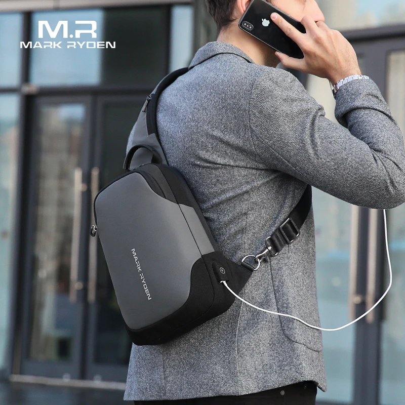 Marca Ryden nuevo bolso bandolera Anti-robo resistente al agua hombres Sling pecho bolsa ajuste 9,7 pulgadas Ipad moda bolso de hombro