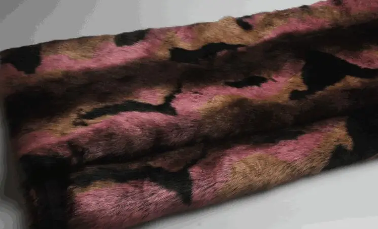 5 Estilo Rex conejo largo pelo animal algodón felpa lana tela para abrigo textil parches hechos a mano Jacquard grueso tejido de lentejuelas a346 - 4