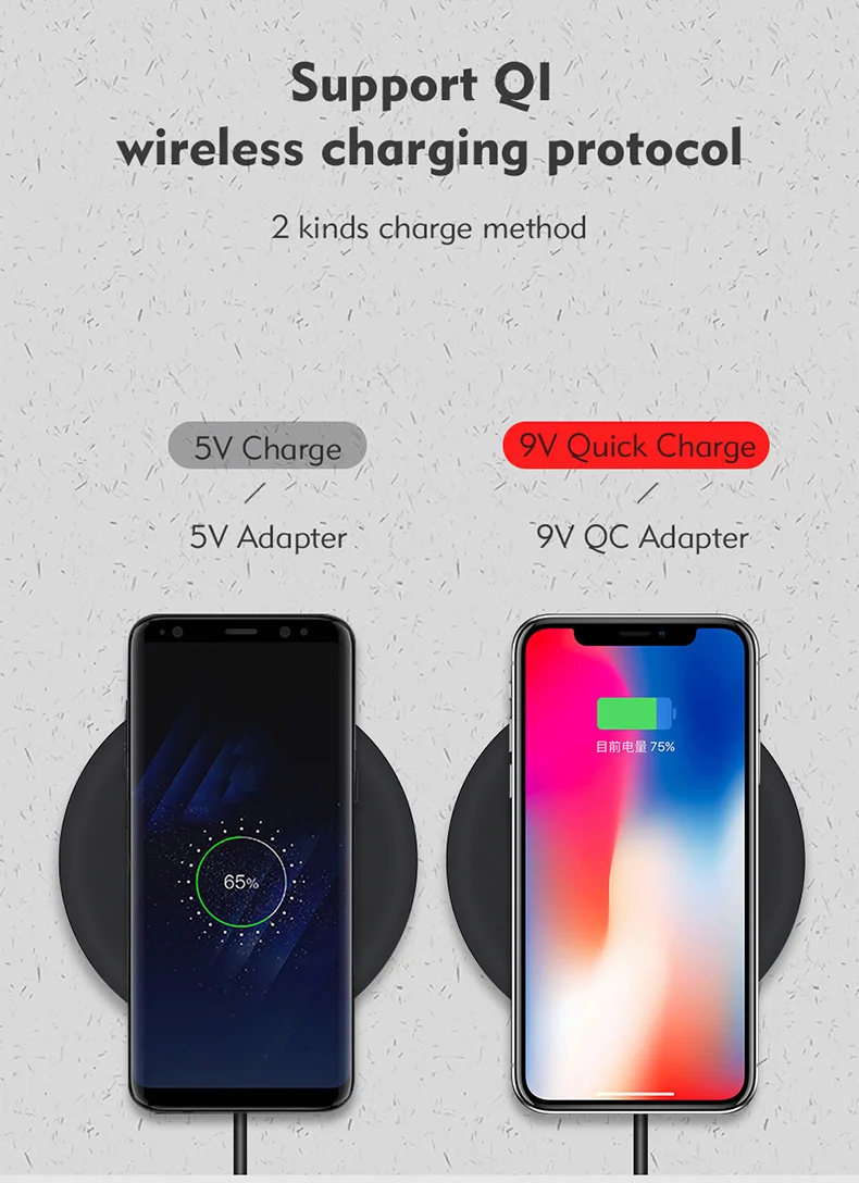 Benks Qi Wireless Charger For iPhone X iPhone 8 8 plus Fast Charge Charging Pad For Samsung S8 S7 S6 Note 8 Wirless Charger (5)