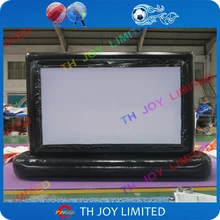 Воздуха до двери, 16:9+ лайкра экран+ герметичная ПВХ трубка, домашний сад/семья надувной Проекционный фильм киноэкран