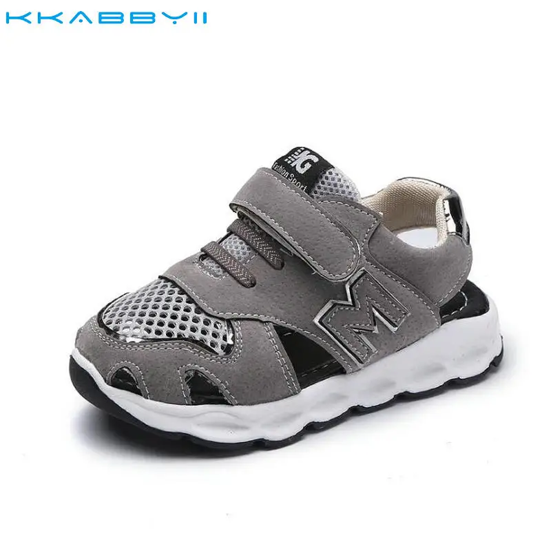 

KKABBYII Size 21-30 Children Shoes Baby Boys Sandals New Summer Net Breathable Fashion Girls Sandals Kids Sport Casual Shoes