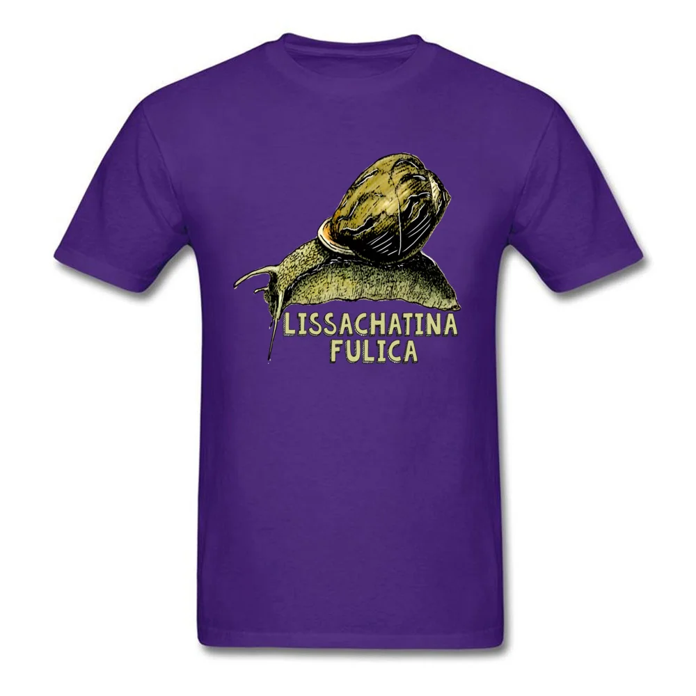 Design Personalized Tops Tees Short Sleeve for Men 100% Cotton Father Day O Neck T Shirts Slim Fit T Shirts Funky Giant African Land Snail by EncycloArt Mollusk Pet purple