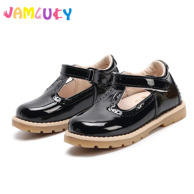 

Kid Girls Leather Shoes Princess 2018 Spring Autumn Children's Shoes School Girl Casual England Retro Wedding Party Dance Shoes