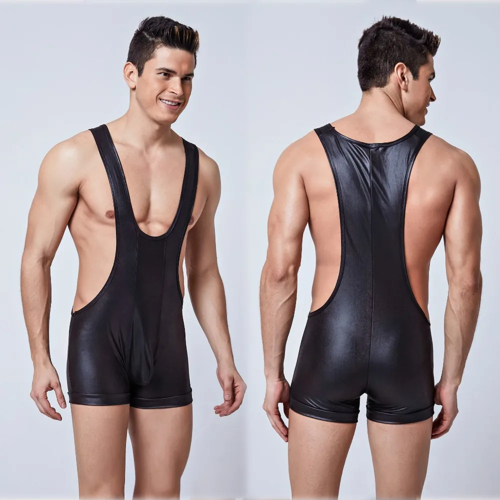 Sexy Comfy Men Singlet Unitard Gay Lingerie Underwear Man Latex 