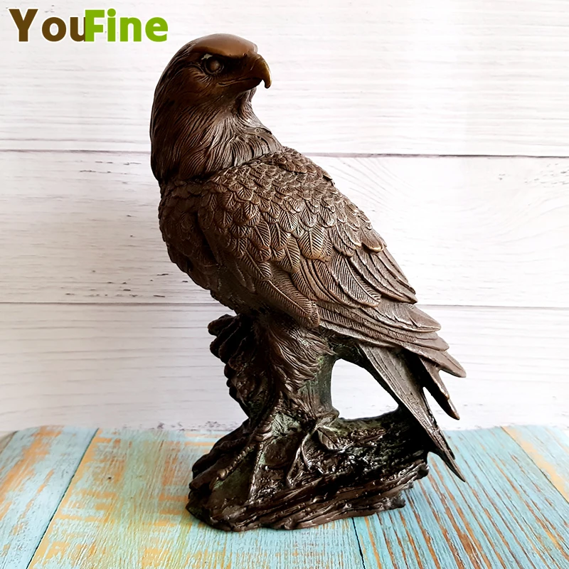 

Bronze Eagle Statue Eagle Head Decoration Simulation Wildlife Brass Study Hotel Home Collection