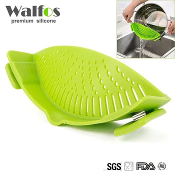 

WALFOS Silicone Multifunction Funnel Strainer Pot Pan Bowl Baking Wash Rice Colander Kitchen Accessories Gadgets cooking Tools
