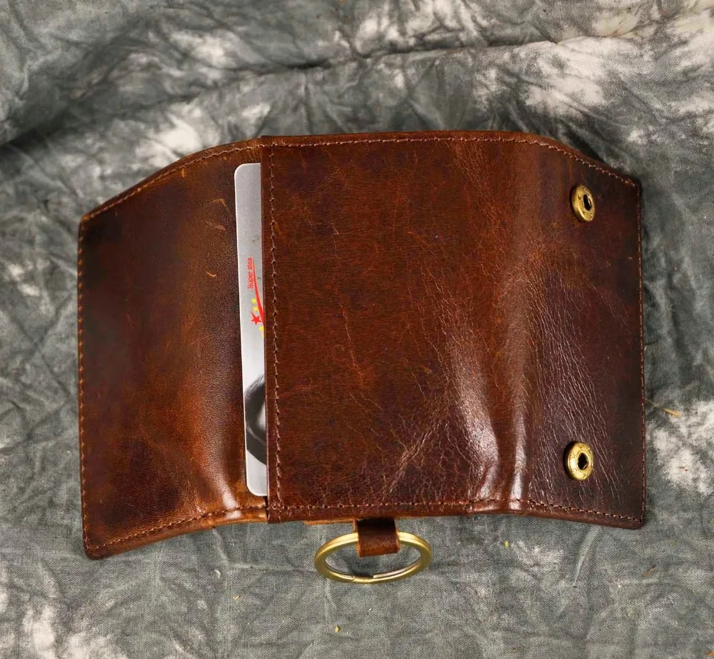 Key Organizer Leather Men Coin Wallet Key Case