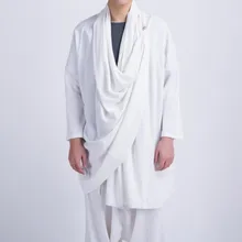 Весна Лето для мужчин хлопок и лен Винтаж длинный плащ ночной клуб DJ певец сценический костюм sinicism кардиган плащ для мужчин