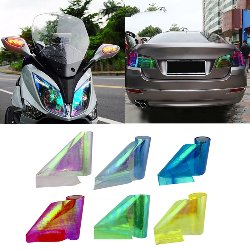 

120* 30 Shiny Car Headlight Tint Vinyl Film Chameleon Car Styling Protective Translucent Film Lights Car Stickers Change Color