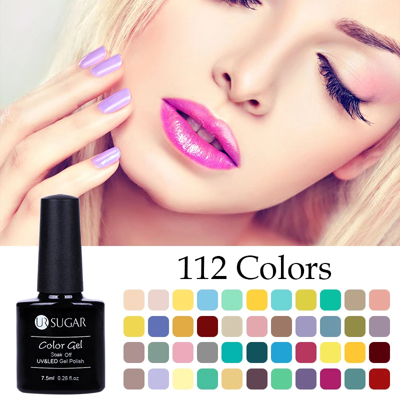 

UR SUGAR 7.5ml Nail Gel Glitter Polish Red Color Set for Nail Art Soak Off UV Gel Varnish Long Lasting Manicure Lacquer