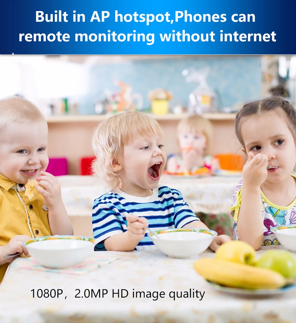 Домашняя Камера Безопасности IP 1080P WiFi PTZ камера ИК ночного видения детский монитор наблюдения камера безопасности купольная камера наблюдения