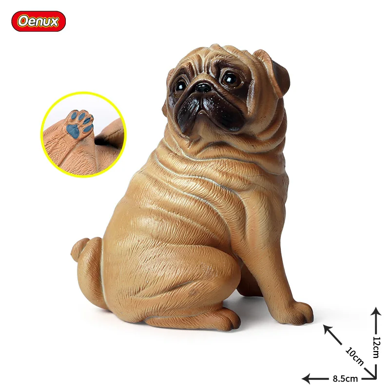 Oenux Реалистичная фигурка собаки, животное, бультерьер доберман, Хаски, овчарка, модель фигурки, ПВХ Коллекция игрушек для детей - Цвет: Without Box