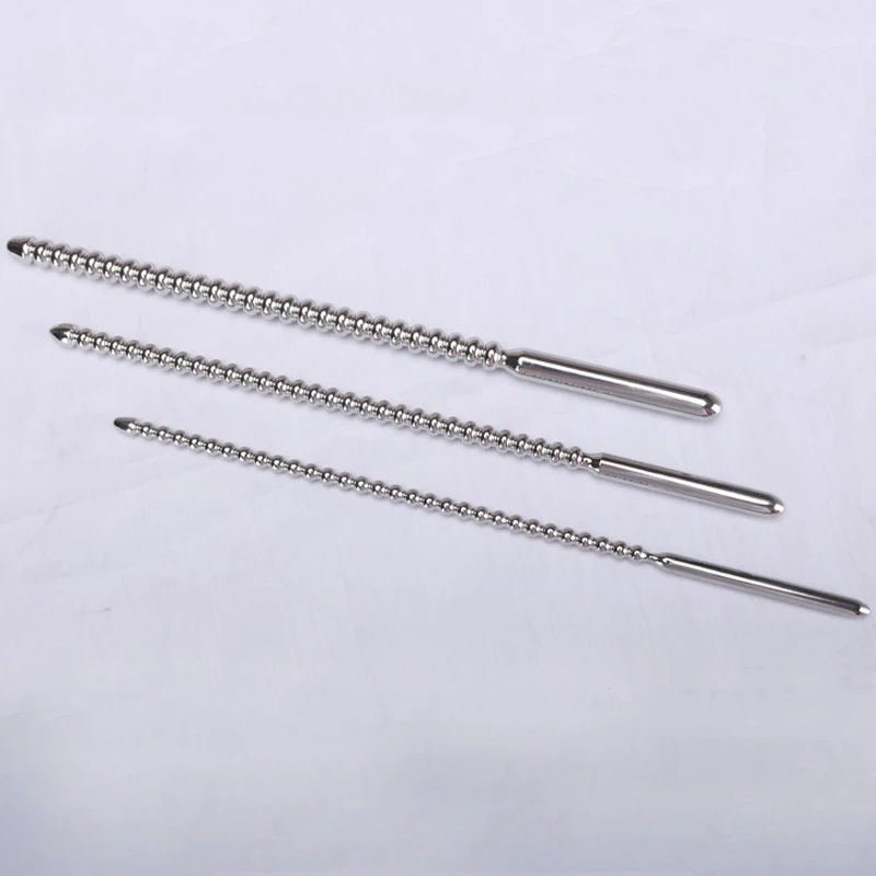 6mm/8mm/10mm Beads Penis Plug Urethral Sounds Dilator Metal Stainless Steel Urethra Beaded Insert Rods Sounding Sex Toys For Men