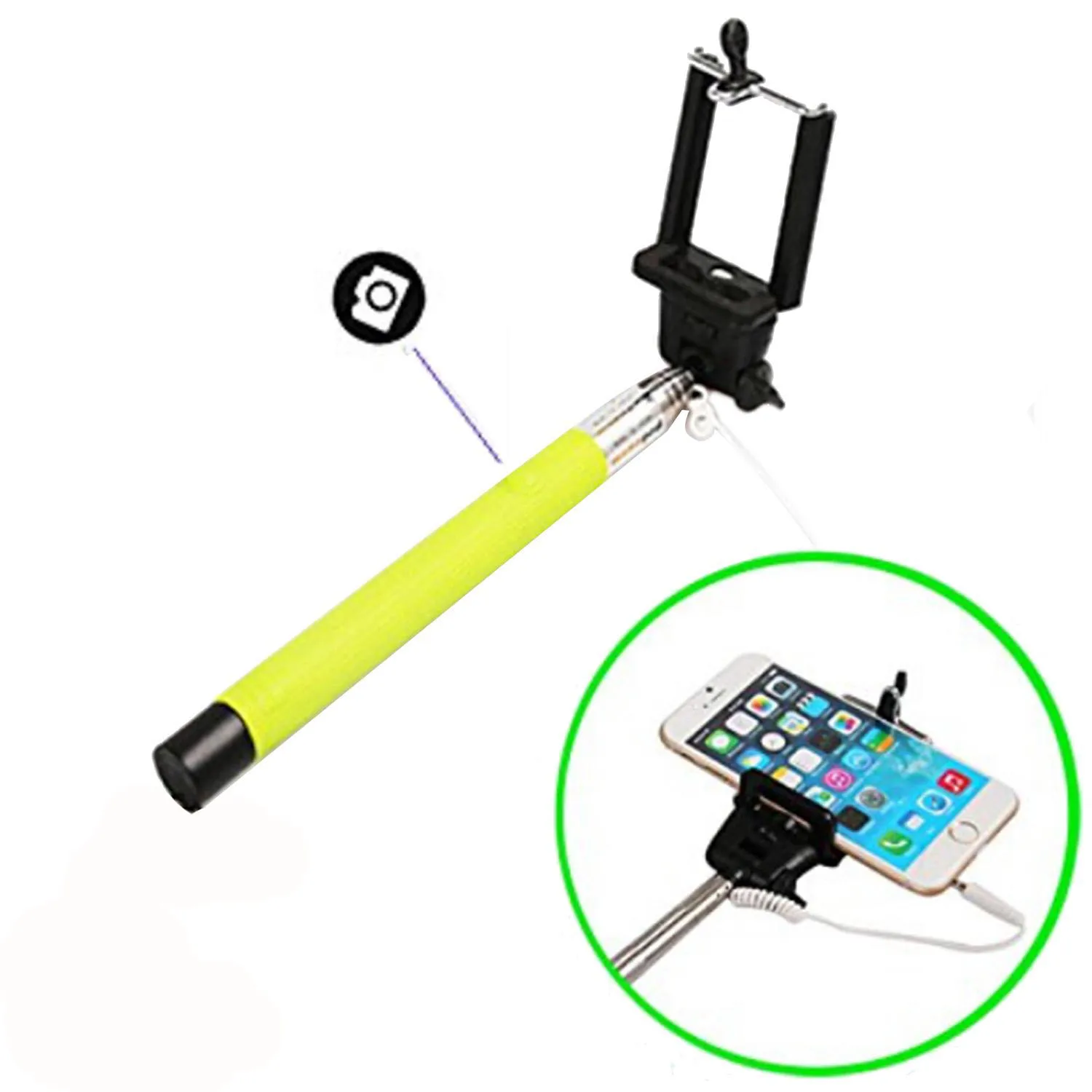 Gosear Проводная камера затвора Selfiestick Pole ручной монопод для iPhone 7 6 6S Plus samsung Galaxy S8 S7 S6 Edge