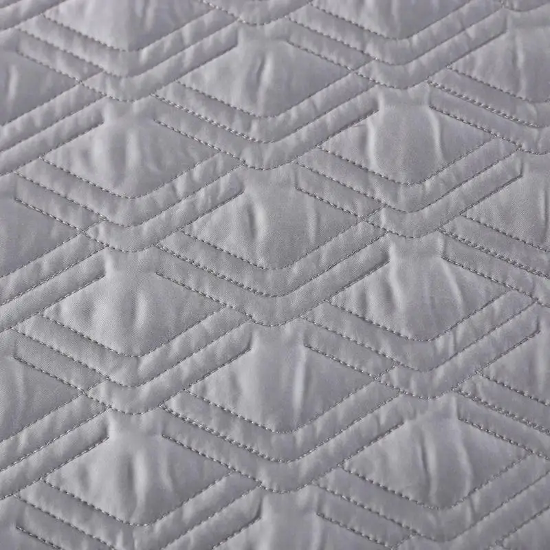 Famvotar двустороннее Стёганое одеяло набор королева/король размер Алмаз серый сшитый узор 3 шт.(1 одеяло+ 2 подушки Shams) одеяло ed покрывало