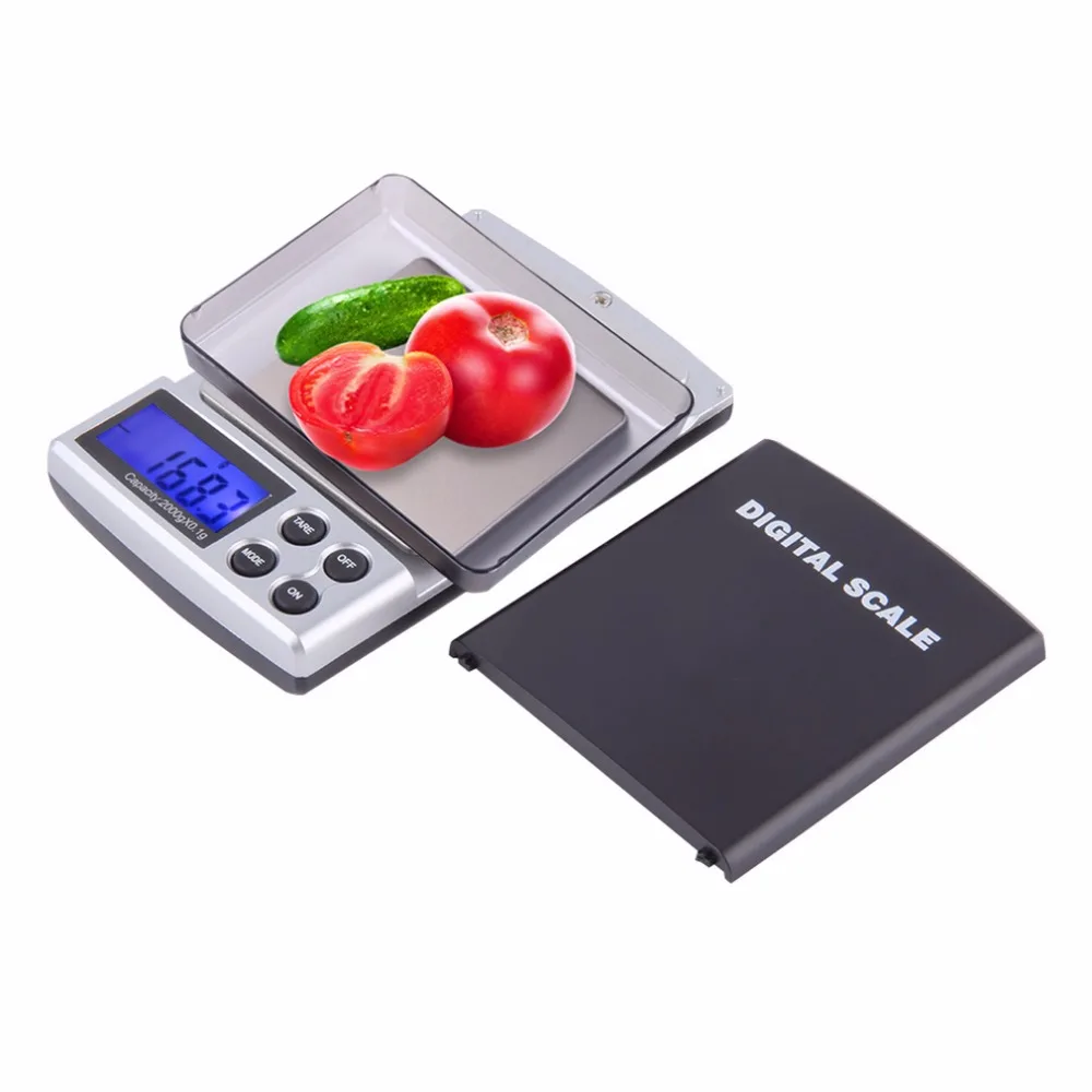 Отсутствие + серебро Автоматическое выключение питания 300 г/2000 г цифровые карманные весы ювелирные изделия баланс веса точная шкала