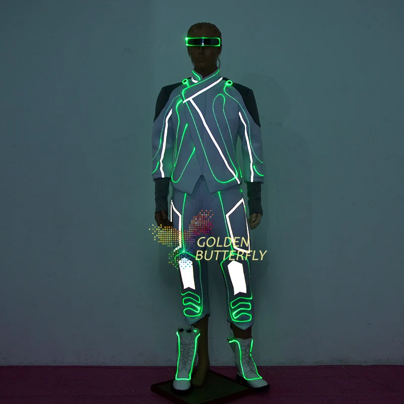 luminous green outfit