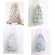 Модная женская сумка, рюкзак из конвы школьная сумка с кулиской милые животные сумка дорожная сумка через плечо, сумка для обуви Одежда сумка для хранения нижнего белья