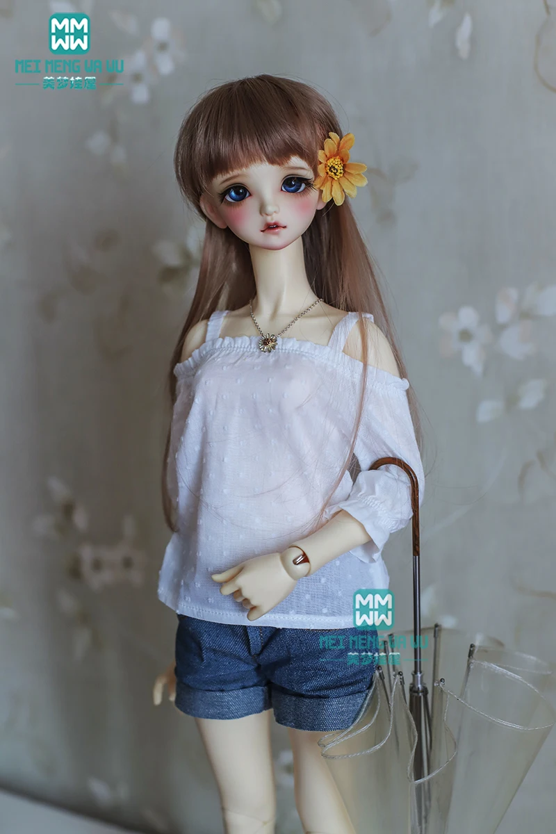 BJD кукольная одежда для 1/3 58 60 см SD Модная рубашка джинсовые шорты с