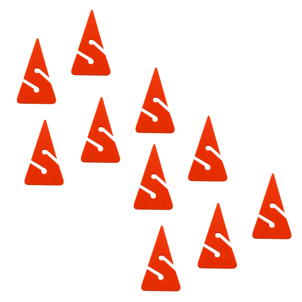 10 Pieces Compact Triangle Shaped PVC Dive Directional Rope Line Arrow Markers for Scuba Cave and Wreck Diving Safety Gear 