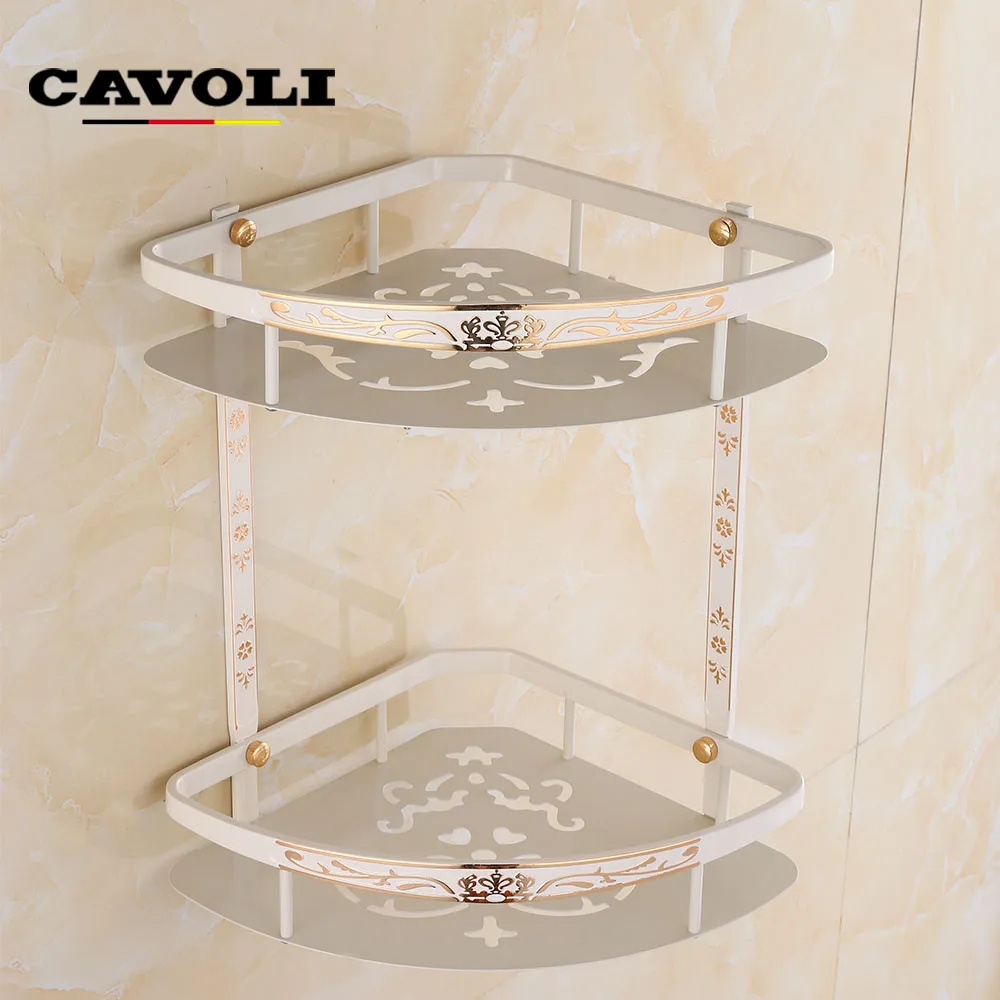 

Cavoli European Style Space Stainless Steel AntiqueTriangle Basket Retro Bathroom Shelf Bathroom accessories