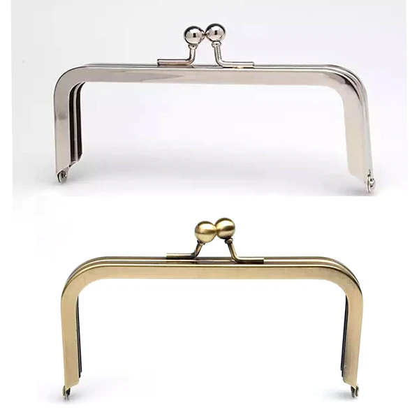 Metal Purse Frames 8" x 3" Clutch Purse Frame with Ball Clapsin Bag