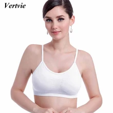 Бюстгальтер для йоги Vertvie однотонный бесшовный беспроводной бюстгальтер для бега на тонких бретельках женское Спортивное нижнее белье для спортзала укороченный жилет для женщин