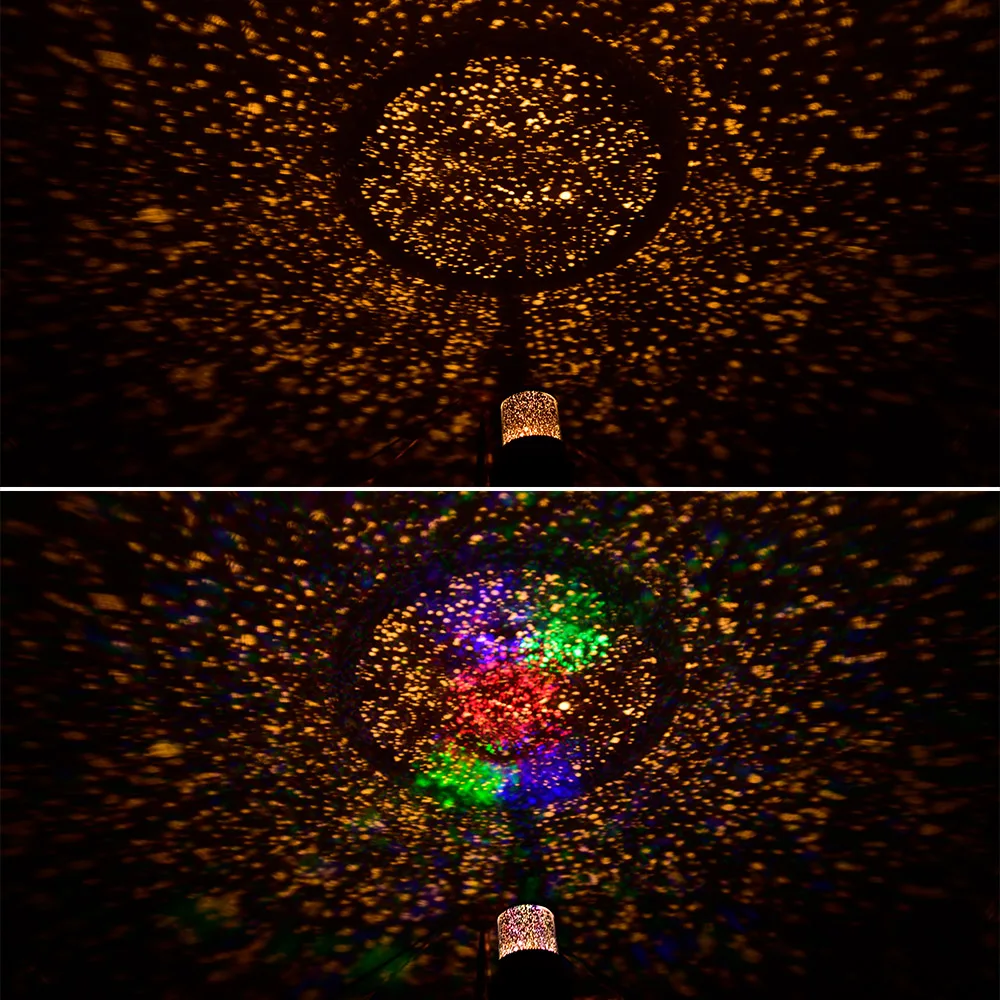 Starlight вращающийся светодиодный проектор Starlight лампа красочное небо Звезда романтическое звездное ночное освещение для спальни украшение дома