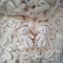 10 pçs/lote Bege Casamento Bouquet Urso DIY Teddy Bear Stuffed Plush Toy Bonito Teddy Bear Nua Bonecas Mini Boneca para o Bebê Por Atacado