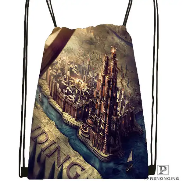 Пользовательская Игра престолов-игра-походная сумка на шнурке милый рюкзак для детей(черная спина) 31x40 см#20180611-02-61