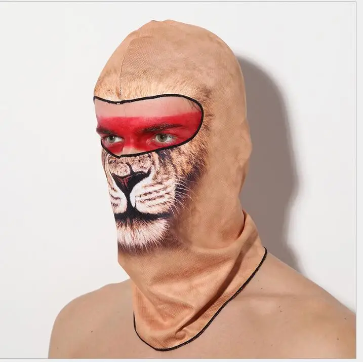 3D маска для животных для езды на мотоцикле на открытом воздухе пылезащитный солнцезащитный капюшон Быстросохнущий