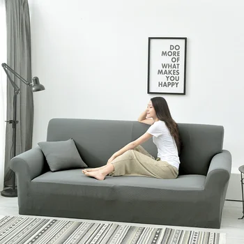 

Sofa Cover Pure color 1/2/3/4 seat waterproof and scratch prevention High elasticity Polychromatic optional Free shipping