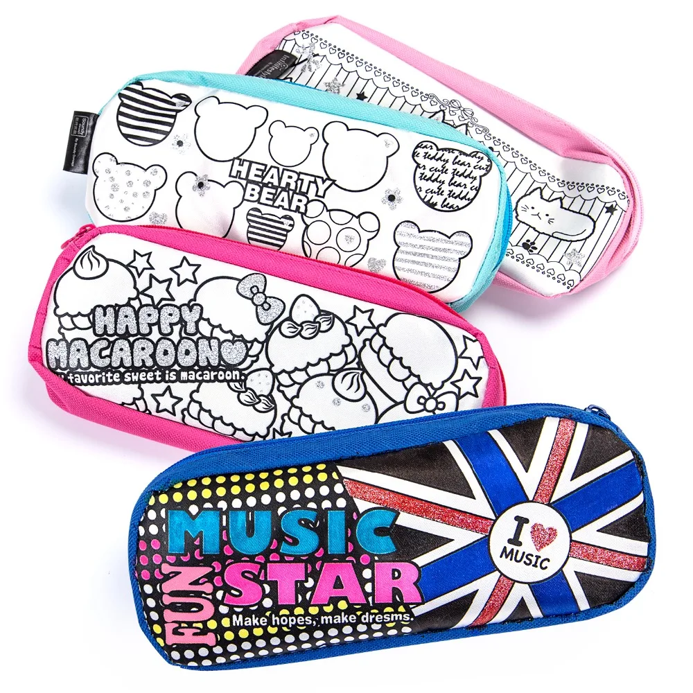 

Bianyo Pencil Case Large Capacity Canvas Pencil Bag With Marker Cases for School Children Students Pen Stationery Supplies