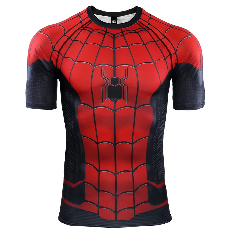 Человек-паук, вдали от дома, 3D принт, футболки для мужчин, компрессионные рубашки, рукав реглан,, короткий рукав, косплей, костюм, топы для мужчин