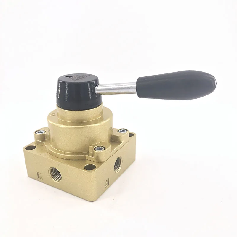 

Pneumatic three-position four-way hand rotary valve Manual switch hand valve valve reversing man control valve HV-02/03/04